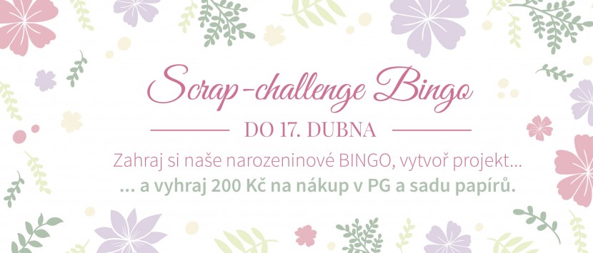 5. NAROZENINY... Scrap-challenge bingo