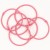 Knihařské kroužky (6 ks) - fuchsiově růžové
