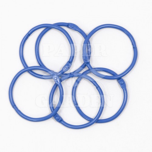 Knihařské kroužky (6 ks) - modré