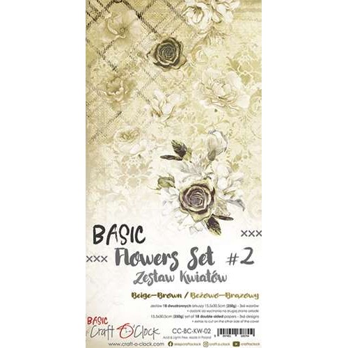 BASIC FLOWER SET - Beige/Brown - 6 x 12