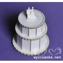 Svatební dort s novomanželi 3D