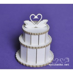 Svatební dort s labutěmi 3D