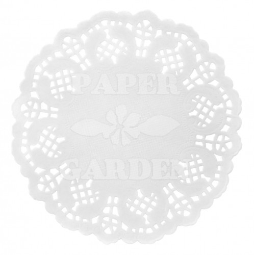 Papírová krajka - rozetky - bílé