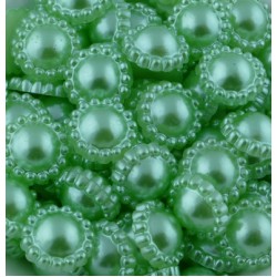 FLAT BACK PEARLS - kytičky zelené 50 ks