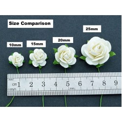 Bílá / Baby Růžová žíhané (10 mm) - 10 ks
